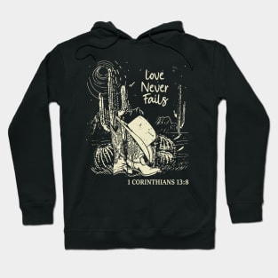 Love Never Fails Boots Desert Hoodie